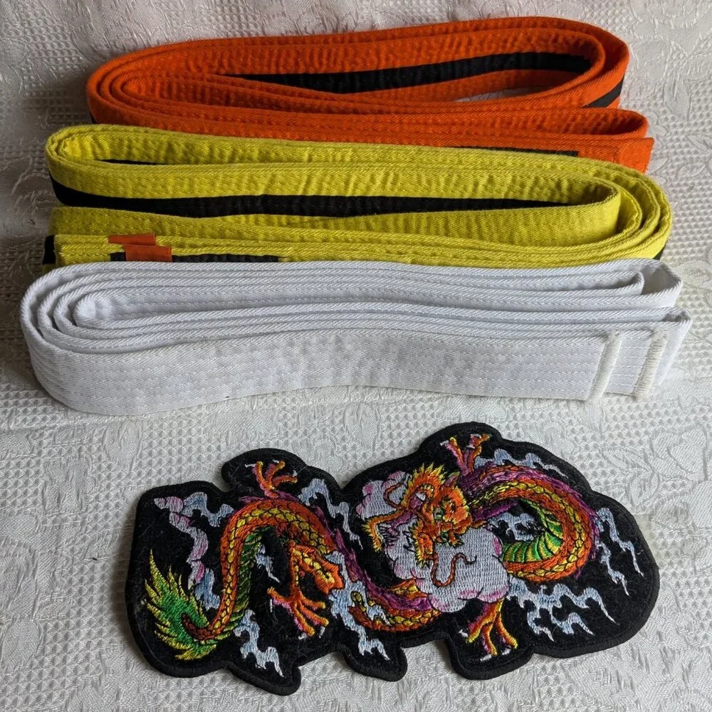 Karate, Judo, Martial Arts Cotton Belts and Embroidered Patch